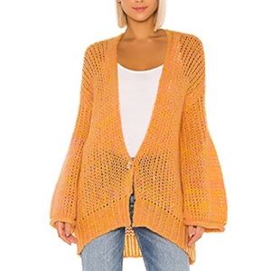 Free People Home Town Cardigan Oversized Sweater Alpaca Wool Blend Size XS